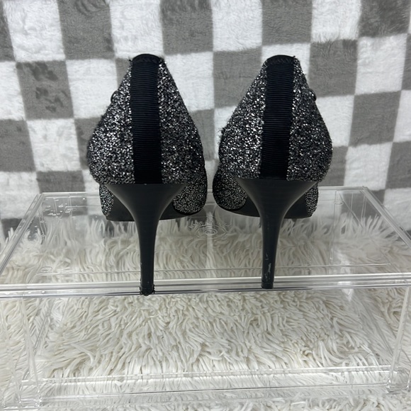 Vera Wang Black Sparkle Heel - Picture 5 of 7